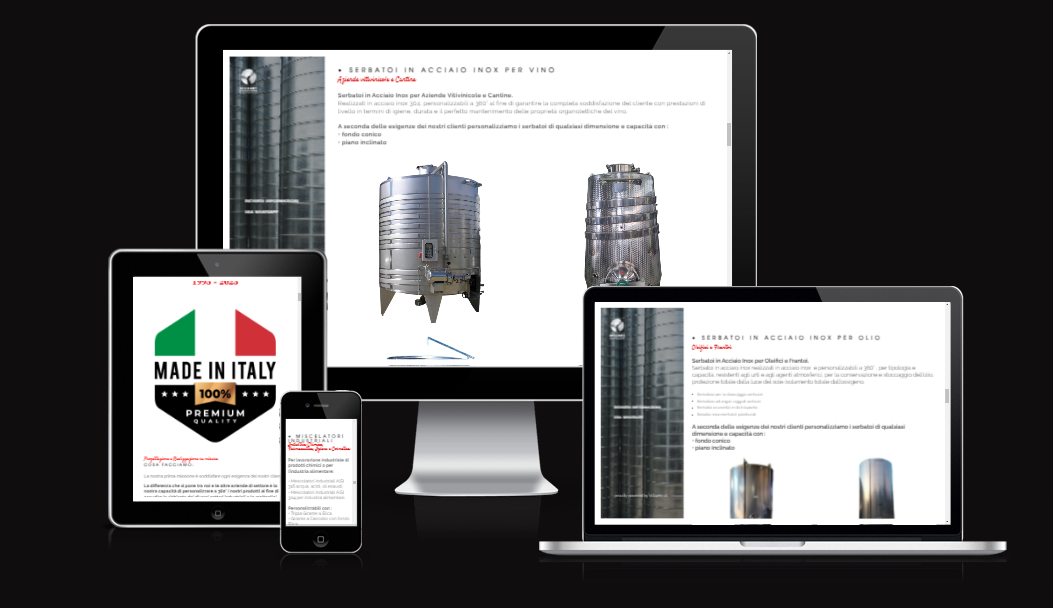 Realizzazione Siti web Aziendali responsive- Secomet lavorazione Metalli - Gruppo AquePure srl