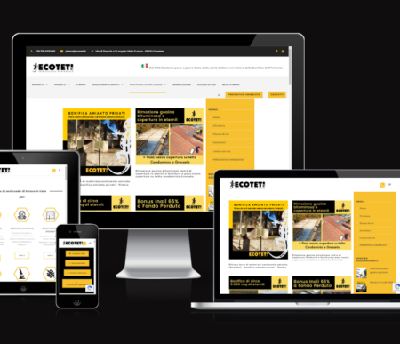 Sviluppo sito web per Azienda Ecoteti srl - Vulcano Comunicazione Realizzazione Siti Web Aziendali, Campagne Google e Social