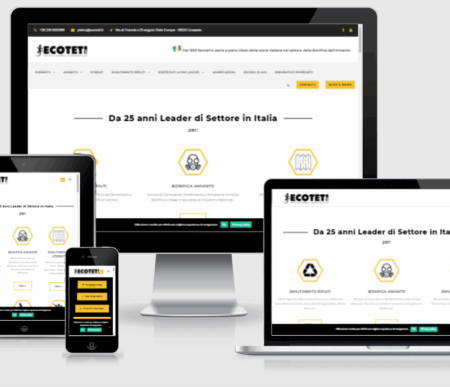 Realizzazione sito web aziendale professionale per Ecoteti srl - Web Agency Grosseto, Vulcano Comunicazione.