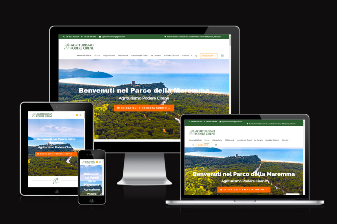 Realizzazione sito web per Agriturismo Alberese Cirene - Web Agency Vulcano Comunicazione