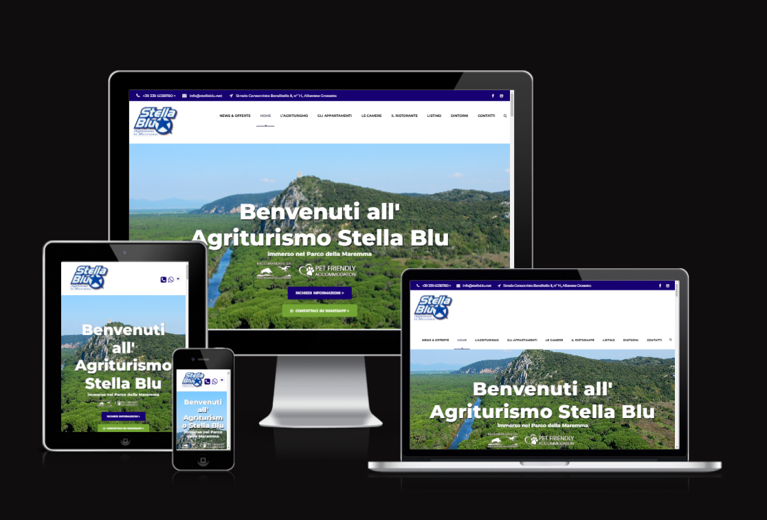 Realizzazione sito web per Agriturismo Alberese Stella Blu - Web Agency Vulcano Comunicazione