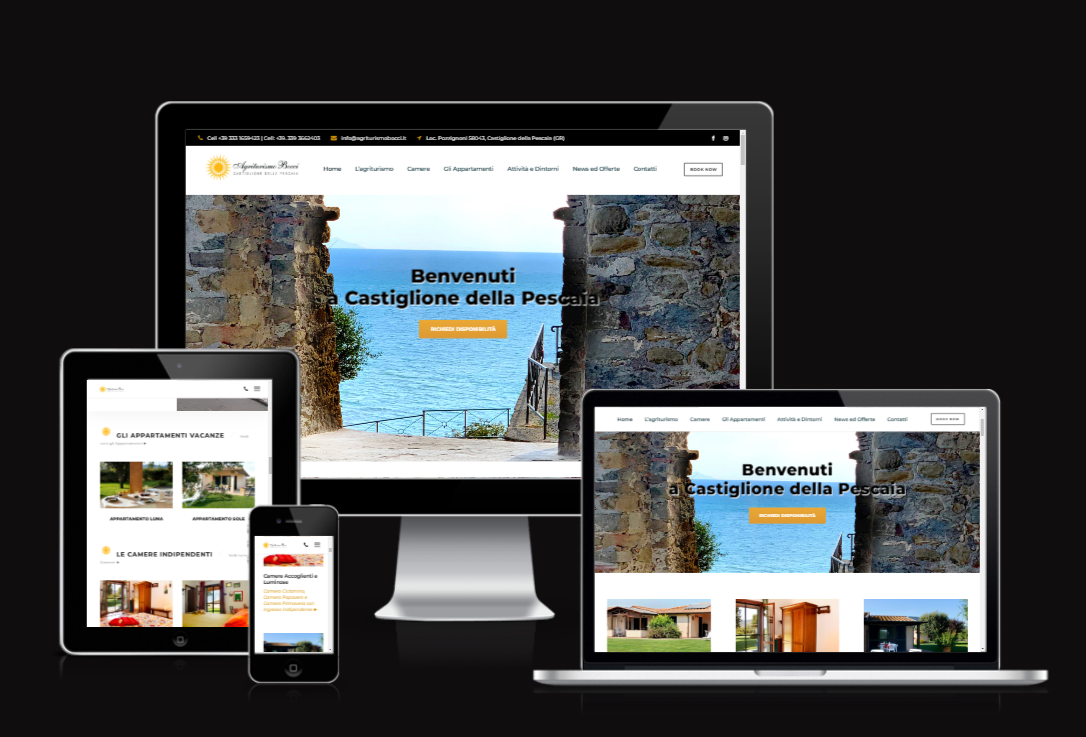 Realizzazione sito web per Agriturismo Bocci a castiglione della pescaia - Web Agency Vulcano Comunicazione