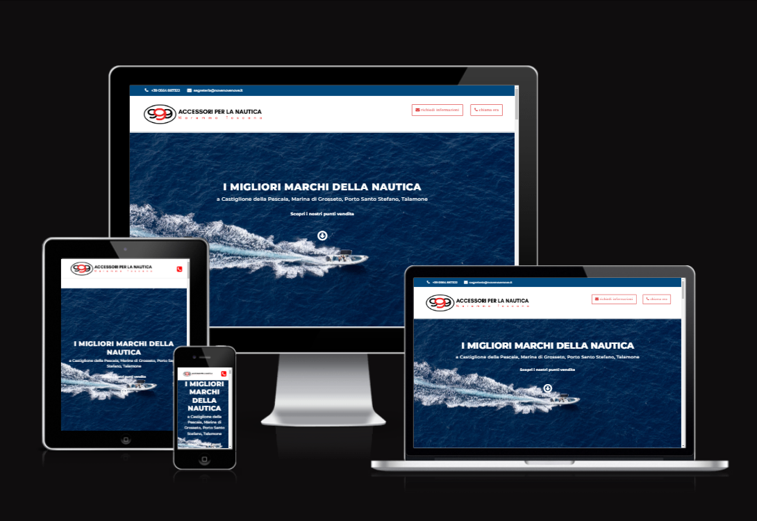 Realizzazione sito web per nautica a castiglione della pescaia - Web Agency a Grosseto - Vulcano Comunicazione