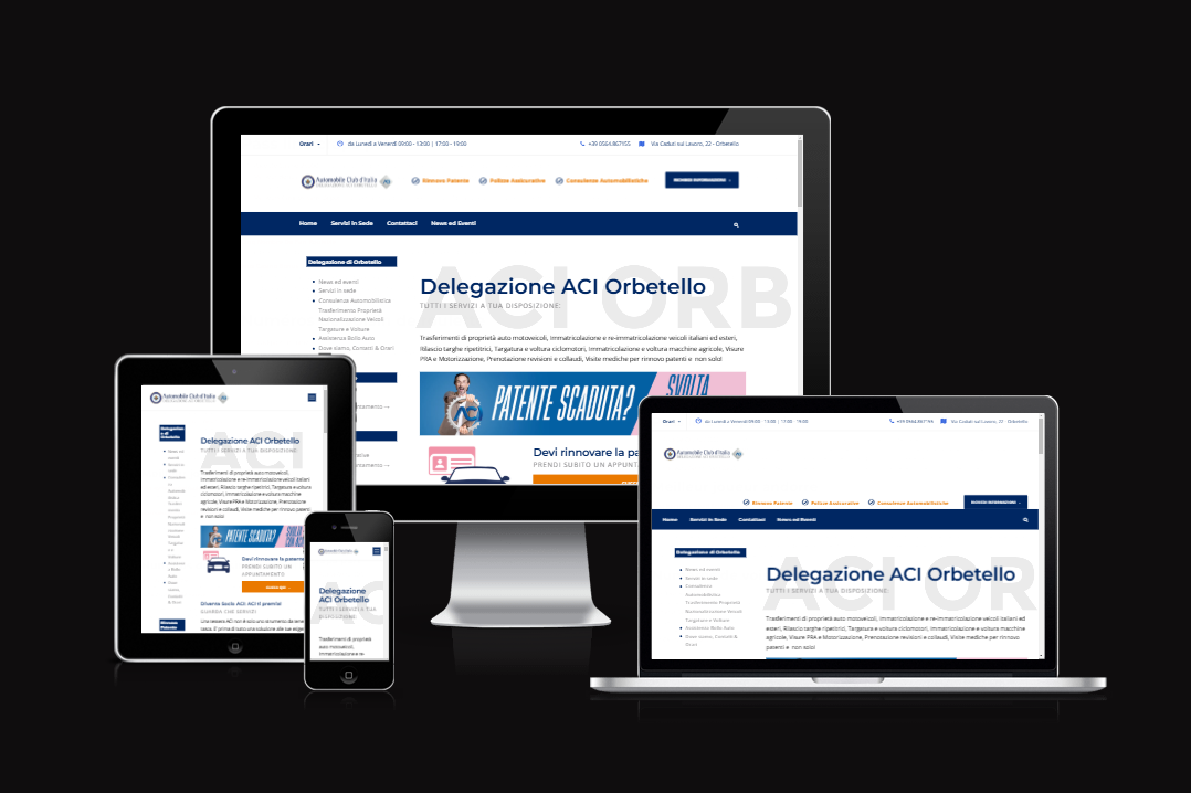 Sito web per Aci Orbetello - Web agency Grosseto - Vulcano