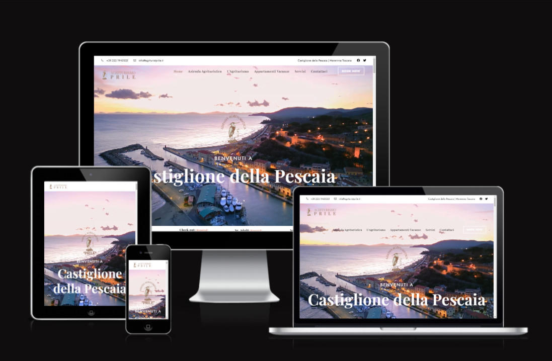 Realizzazione sito web per Agriturismo Prile a Castiglione della Pescaia - Web Agency Vulcano Comunicazione