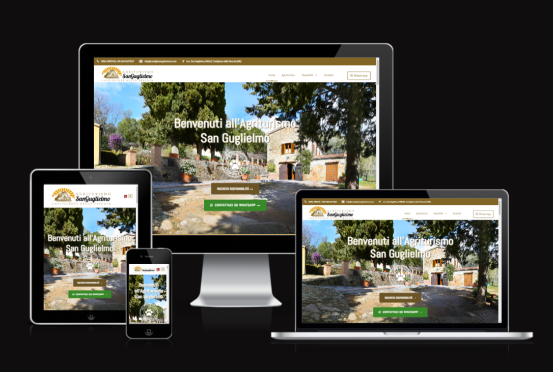 Realizzazione sito web per Agriturismo a Castiglione della Pescaia San Guglielmo - Web Agency Vulcano Comunicazione