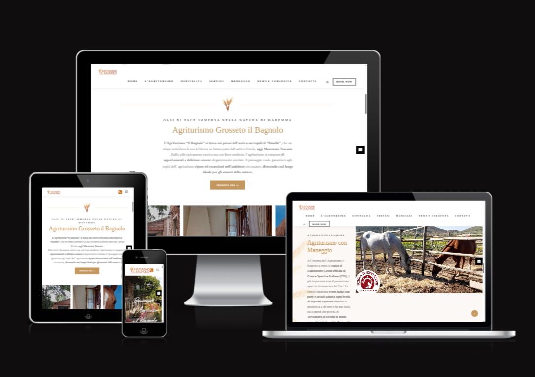 Realizzazione sito web per Agriturismo a Grosseto Il Bagnolo - Web Agency Vulcano Comunicazione