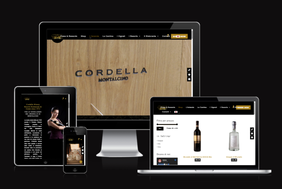 Realizzazione sito per Azienda Vitivinicola di Maddalena Cordella Montalcino - Web Agency Vulcano Comunicazione