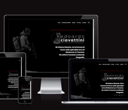 Realizzazione sito web per Fotografo Professionista Edoardo Ciavattini - Web Agency Vulcano Comunicazione