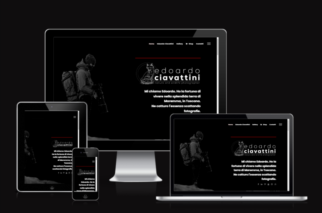 Realizzazione sito web per Fotografo Professionista Edoardo Ciavattini - Web Agency Vulcano Comunicazione