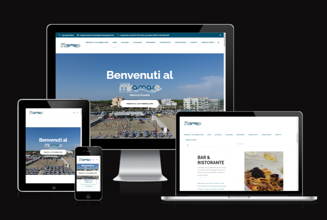 Realizzazione Sito Web per stabilimenti Balneari Marina di Grosseto - Vulcano Comunicazione Agenzia Web & Marketing