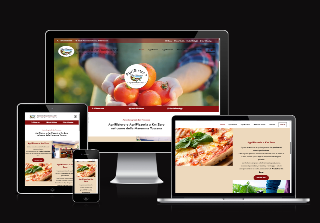 Realizzazione sito web per Agriristoro a Grosseto - Web Agency Vulcano Comunicazione