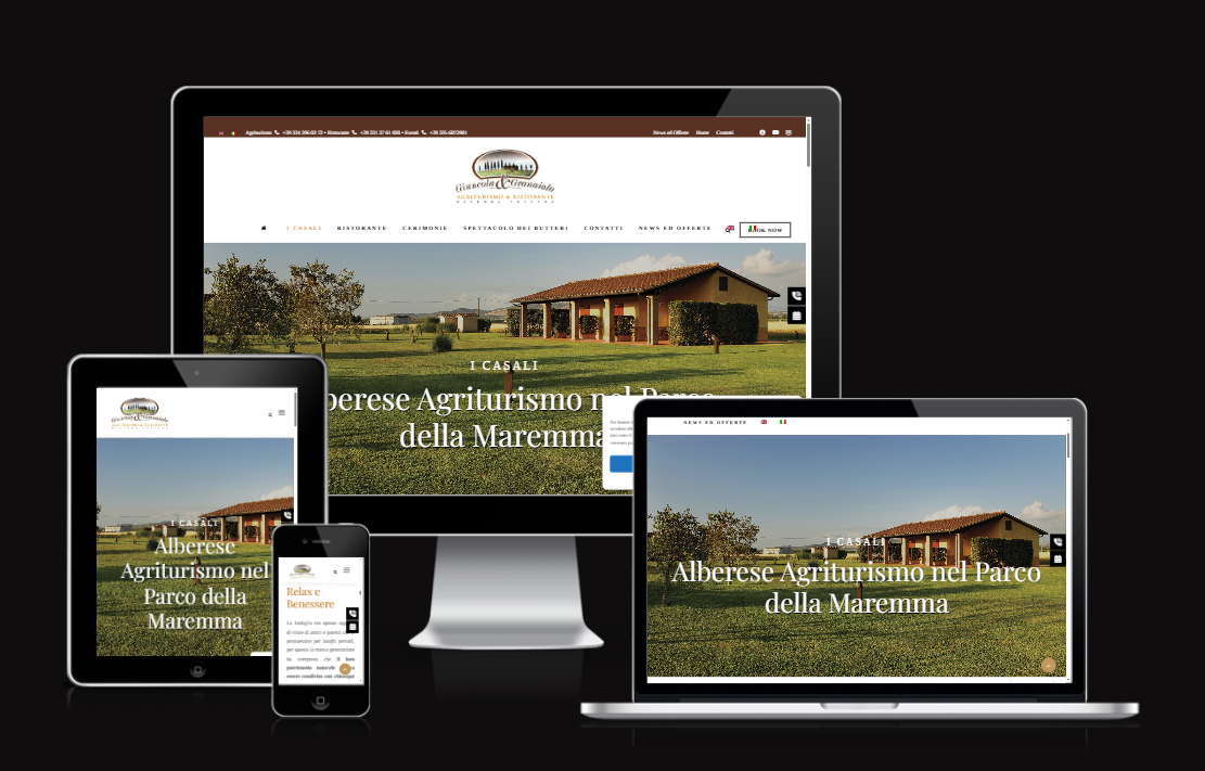 Realizzazione sito web per Agriturismo Alberese Giuncola e Granaiolo - Web Agency Vulcano Comunicazione