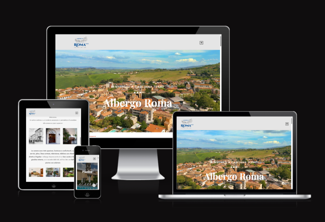Realizzazione sito web per Albergo Roma Casciana Terme - Web Agency Vulcano Comunicazione