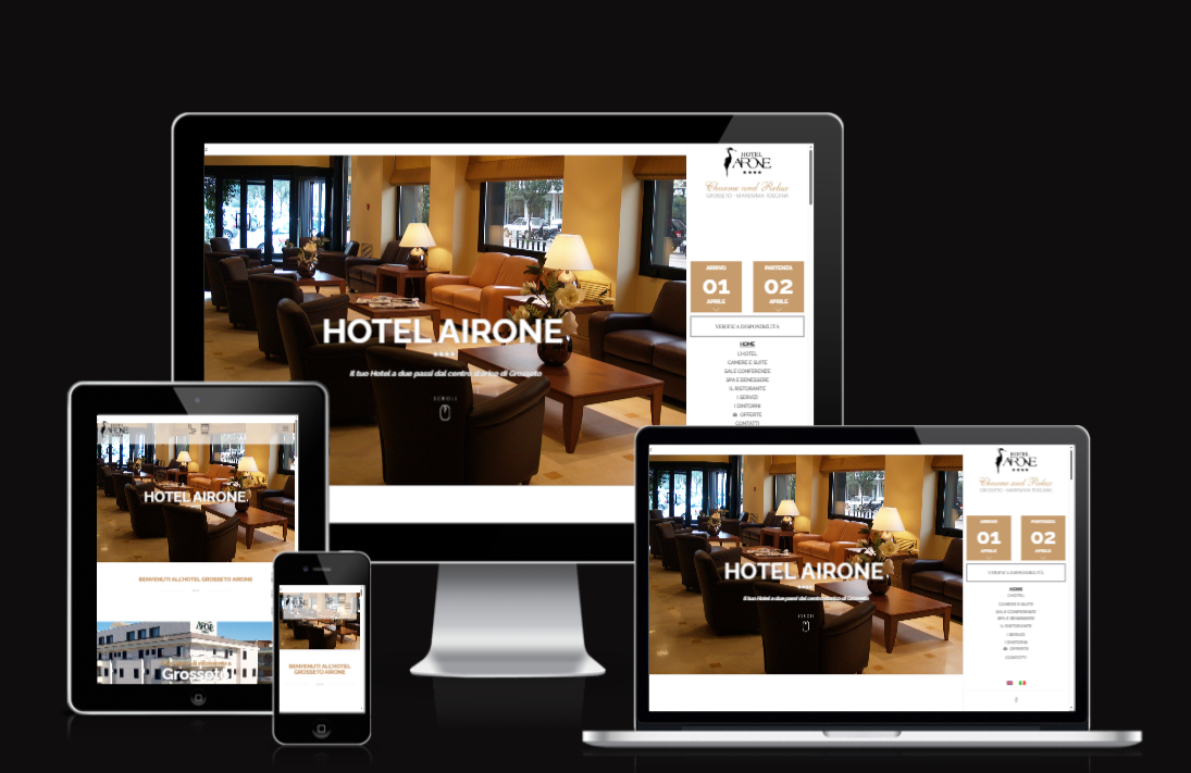 Realizzazione sito web per Hotel Airone Grosseto - Web Agency Vulcano Comunicazione