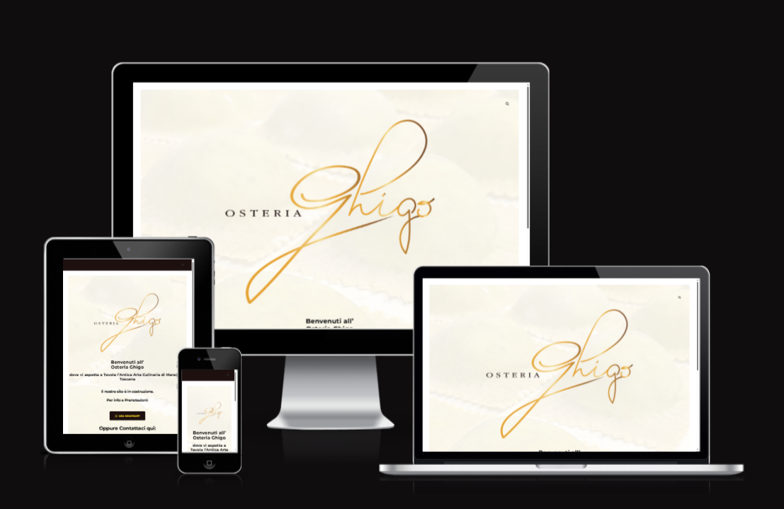 Realizzazione sito web per Ristorante Osteria Ghigo Grosseto - Web Agency Vulcano Comunicazione