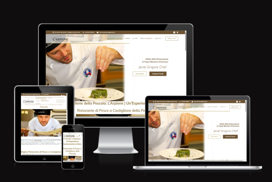 Realizzazione sito web per Ristorante a Castiglione della Pescaia - Web Agency Vulcano Comunicazione