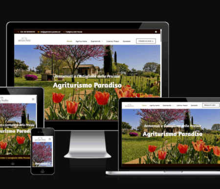 Realizzazione sito web per Agriturismo a Castiglione della Pescaia PARADISO - Web Agency Vulcano Comunicazione