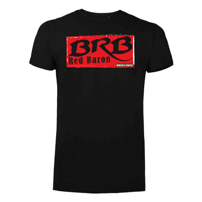 progettazione grafica e fornitura abbigliamento aziendale personalizzato GROSSETO Studio Grafico Vulcano Comuinicazione per Bar Red Baron a braccagni - tshirt