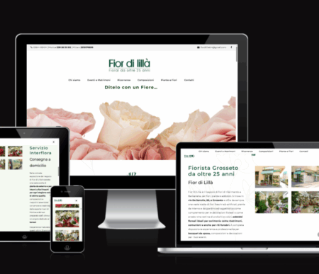 Agenzia Web Grosseto - Siti web e Consulenza SEO - Vulcano srl - Realizzazione sito web per Fior di Lillà Fiorista grosseto