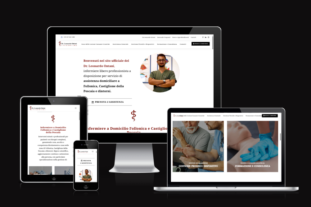realizzazione siti internet Grosseto agenzia web Vulcano Comunicazione per Dr. LEONARDO ONTANI