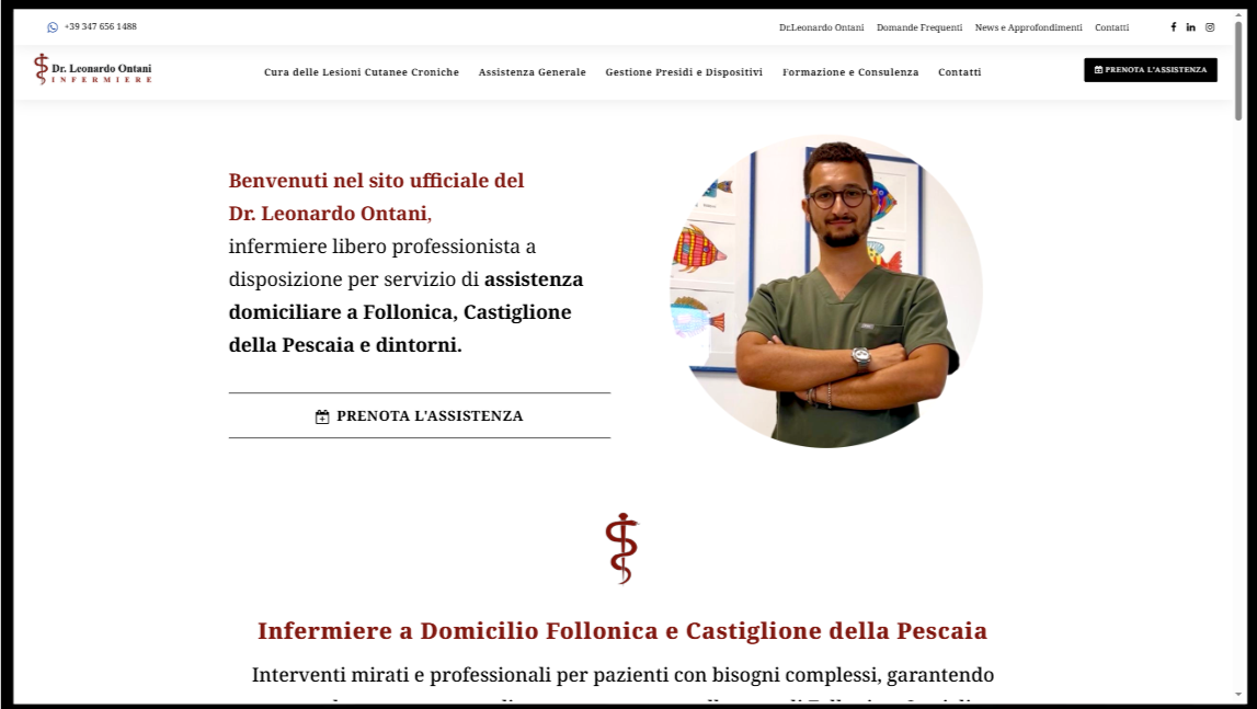 siti internet grosseto agenzia web Vulcano Comunicazione per Dr. LEONARDO ONTANI